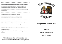Weigheimer Fasnet 2017