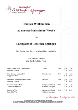 Herzlich Willkommen zu unserer Italienische