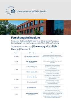 Infos - Universit&auml;t Potsdam