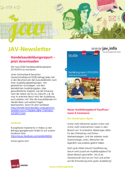 JAV-Newsletter - ver.di &ndash; Handel