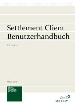Settlement Client Benutzerhandbuch