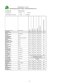 Ergebnisse Sportprüfung Dressur Teil I MS-Handorf (07