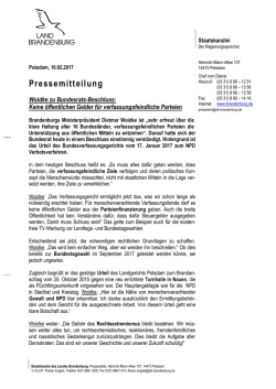 Pressemitteilung - Staatskanzlei