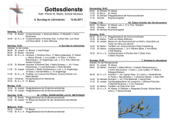 Gottesdienste - Kath. Pfarrei Heiliger Martin Schloß Neuhaus