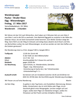 Bruder Klaus Elgg - Wiesendangen Freitag, 17. März 2017