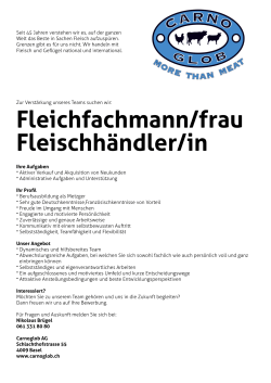 Fleichfachmann/frau Fleischhändler/in