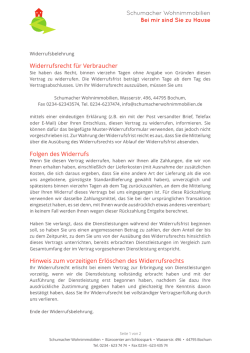 Widerruf - Schumacher Wohnimmobilien
