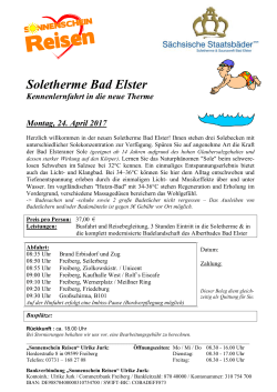 Soletherme Bad Elster - Sonnenschein Reisen Freiberg