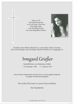 Irmgard Grießer - Bestattung Kogler