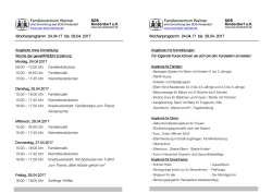 Unser Wochenprogramm im Februar 2017 - SOS