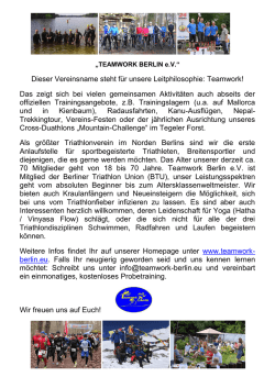 Dieser Vereinsname steht f&uuml;r unsere Leitphilosophie: Teamwork