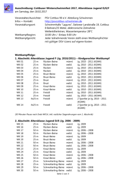 Ausschreibung - bei SSV Senftenberg eV
