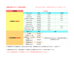 4週間基準でのコース料金比較表を見る
