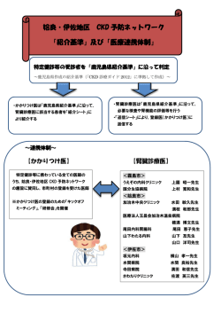 姶良・伊佐地区 CKD 予防ネットワーク 「紹介基準」及び「医療連携体制」