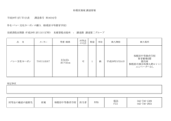平成29年2月7日公表 調達番号 相16242号 件名:バレー支柱カーボン の