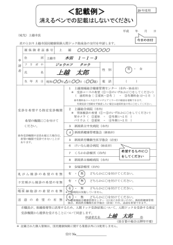 記載例 - 上越市
