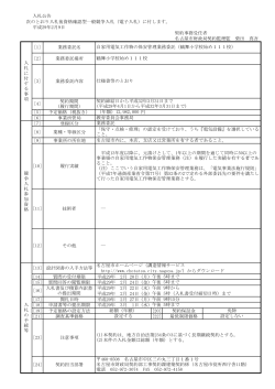 [1] 業務委託名 [2] 業務委託場所 [3] 業務委託内容 [4] 契約期間 (履行