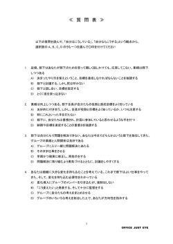 リーダーシップスタイル自己判定表（PDF