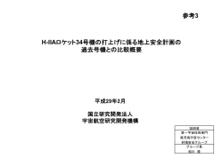 H-IIAロケット34号機の打上げに係る地上安全計画の 過去号機との比較