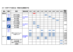 2017 冬季アジア札幌大会 手稲区内会場競技予定 開会式 有料