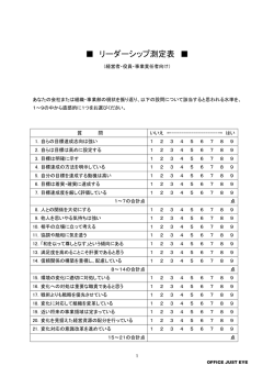 リーダーシップ測定表・経営者役員向け