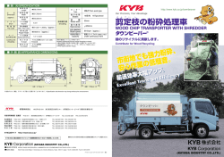 剪 定 枝 の粉砕処理車