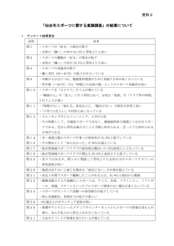資料2 「仙台市スポーツに関する意識調査」の結果について
