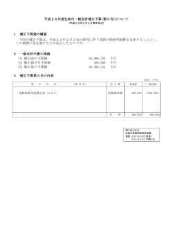 (2) 補正第9号予算額 400000 千円