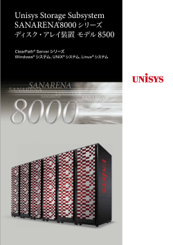 Unisys Storage Subsystem SANARENA8000シリーズ