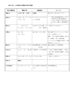 県内 LOM 2 月度例会の開催日時及び場所 青年会議所名 開催日時