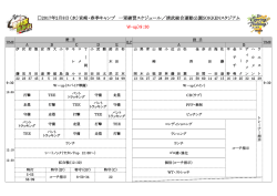 一軍 練習メニュー
