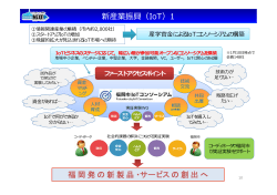 福岡発の新製品・サービスの創出へ 新産業振興（IoT）1