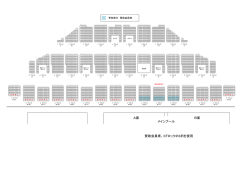 B面 メインプール 賛助会員席、3ブロックの3列を使用 A面