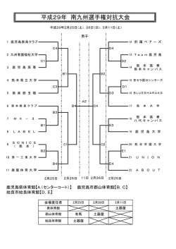 南九州選手権大会 組合せ - 鹿児島県バスケットボール協会