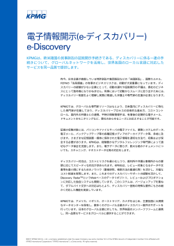電子情報開示(e-ディスカバリー) e-Discovery