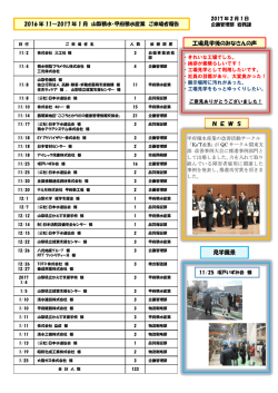 見学風景 N E W S 工場見学後のみなさんの声