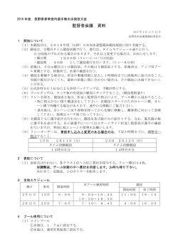 監督者会議 資料 - 長野県水泳連盟