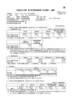 平成29年3月期 第3四半期決算短信〔日本基準〕（連結）
