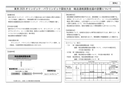 東京 2020 オリンピック・パラリンピック競技大会 輸送連絡調整会議の