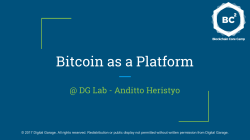 Bitcoin as a Platform