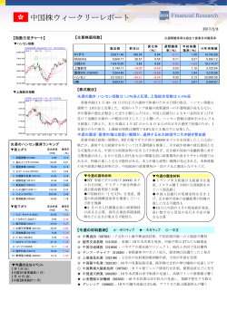 中国株ウィークリーレポート
