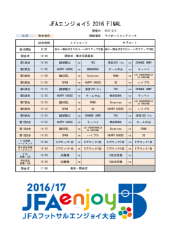 JFAエンジョイ5 2016 FINAL