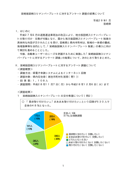 宮崎版図柄入りナンバープレートに対するアンケート調査の結果