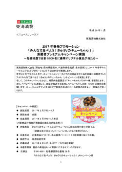 2017 年春季プロモーション