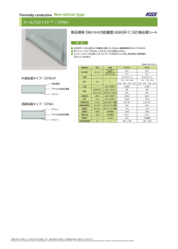 クールプロバイドTM / CPSH 熱伝導率 5W/m・Kの低硬度（ASKER C 32