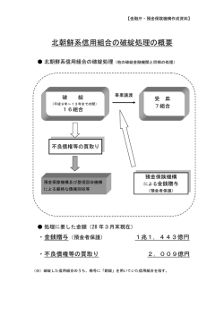 北朝鮮系信用組合の破綻処理の概要