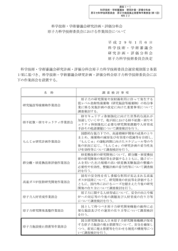 資料1-1 科学技術・学術審議会研究計画・評価分科会原子力科学技術