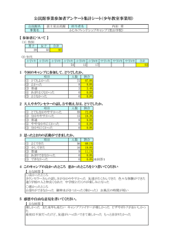 公民館事業参加者アンケート集計シート（少年教室事業用）
