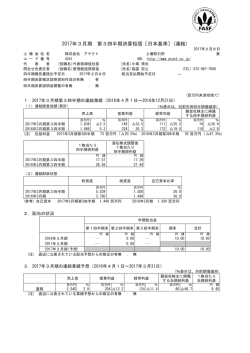 2017年3月期 第3四半期決算短信〔日本基準〕(連結)