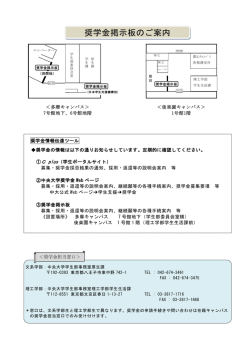 奨学金掲示板のご案内